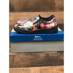 Spring Step Waevo Garden Womens 5.5 Professional Floral Shoes Nursing Comfort